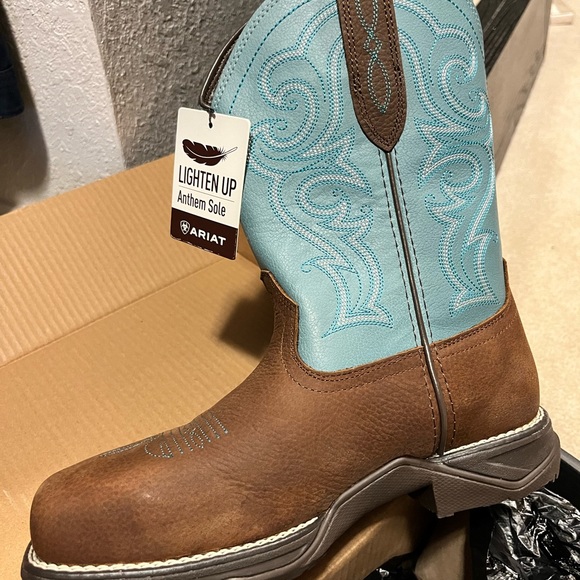 ARIAT WOMEN'S LATICO PULL ON WORK BOOTS - COMPOSITE TOE - Picture 7 of 7